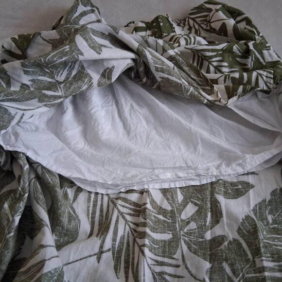 Abercrombie & Fitch Women's XLP Green Tropical Print Linen Blend Maxi Skirt - Picture 12 of 15